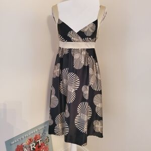 Maggy London Black and Beige Sundress Sz 4